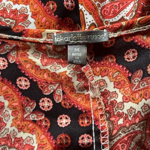 5 for $25! Charlotte Russe Kimono Cardigan with Black Fringe Size M - Picture 5 of 6